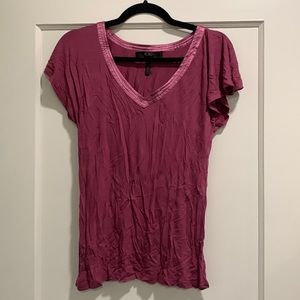 BCBG pink top size small. Never been worn. 100% rayon.